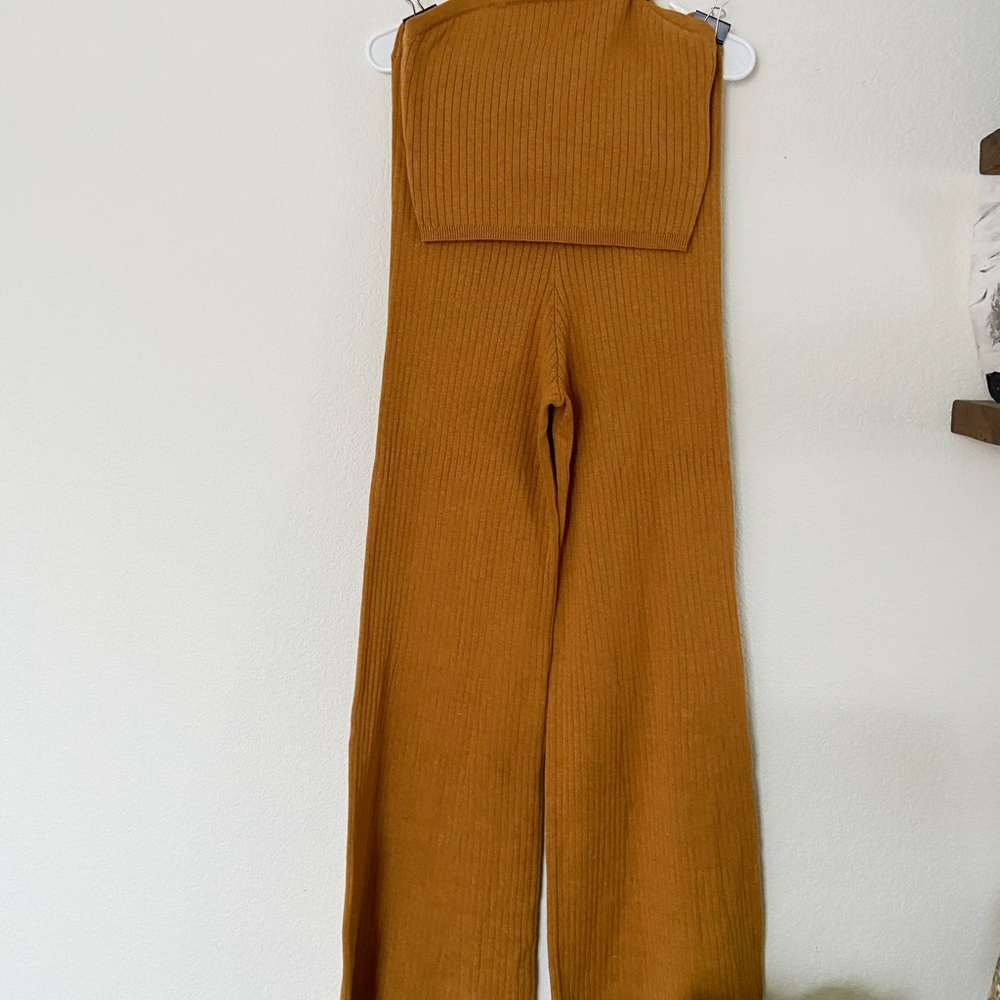 Free People Knit Ribbed Top and Pants NWT